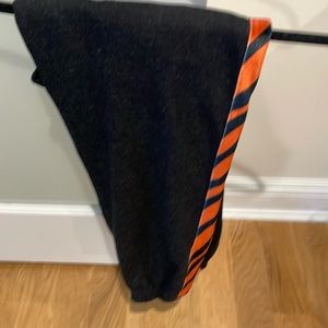 Aviator Nation black sweatpants with tiger stripe